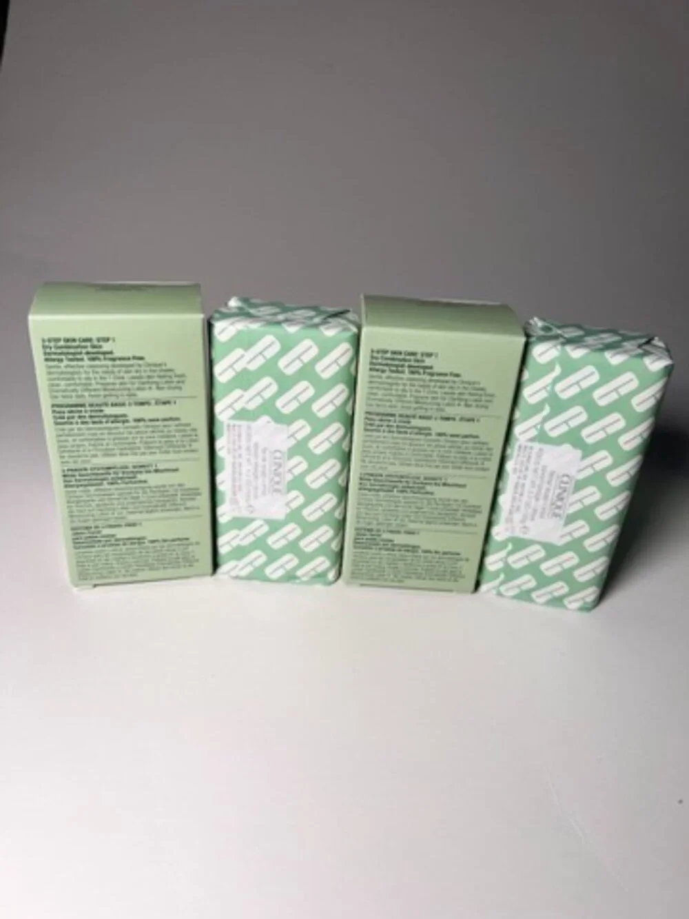 LOT of 2 Clinique Facial Bar Soap MILD Dry Combination Skin Full Size 5.2 oz